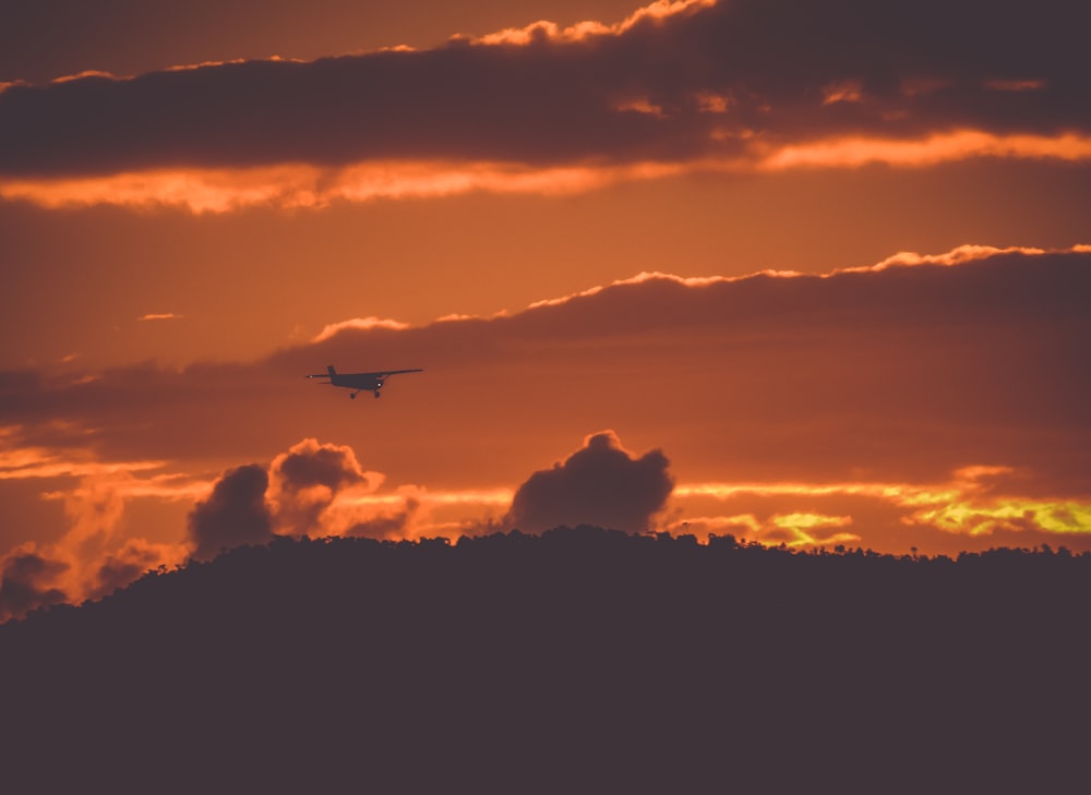 bird's eye view of flying airline