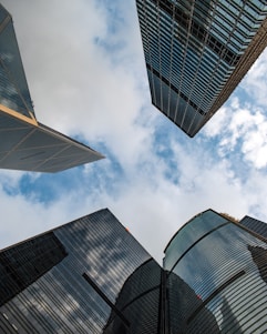 worm's eye view of high-rise buildings