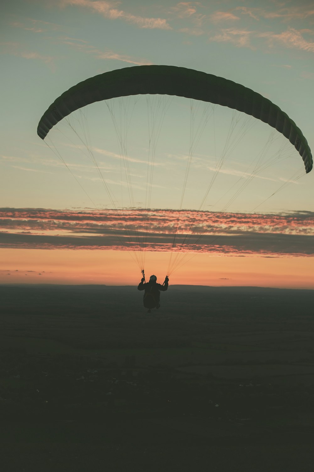 paragliding on mid air