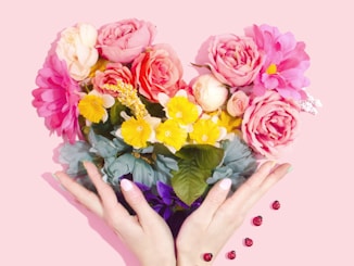 person holding bouquet of flower