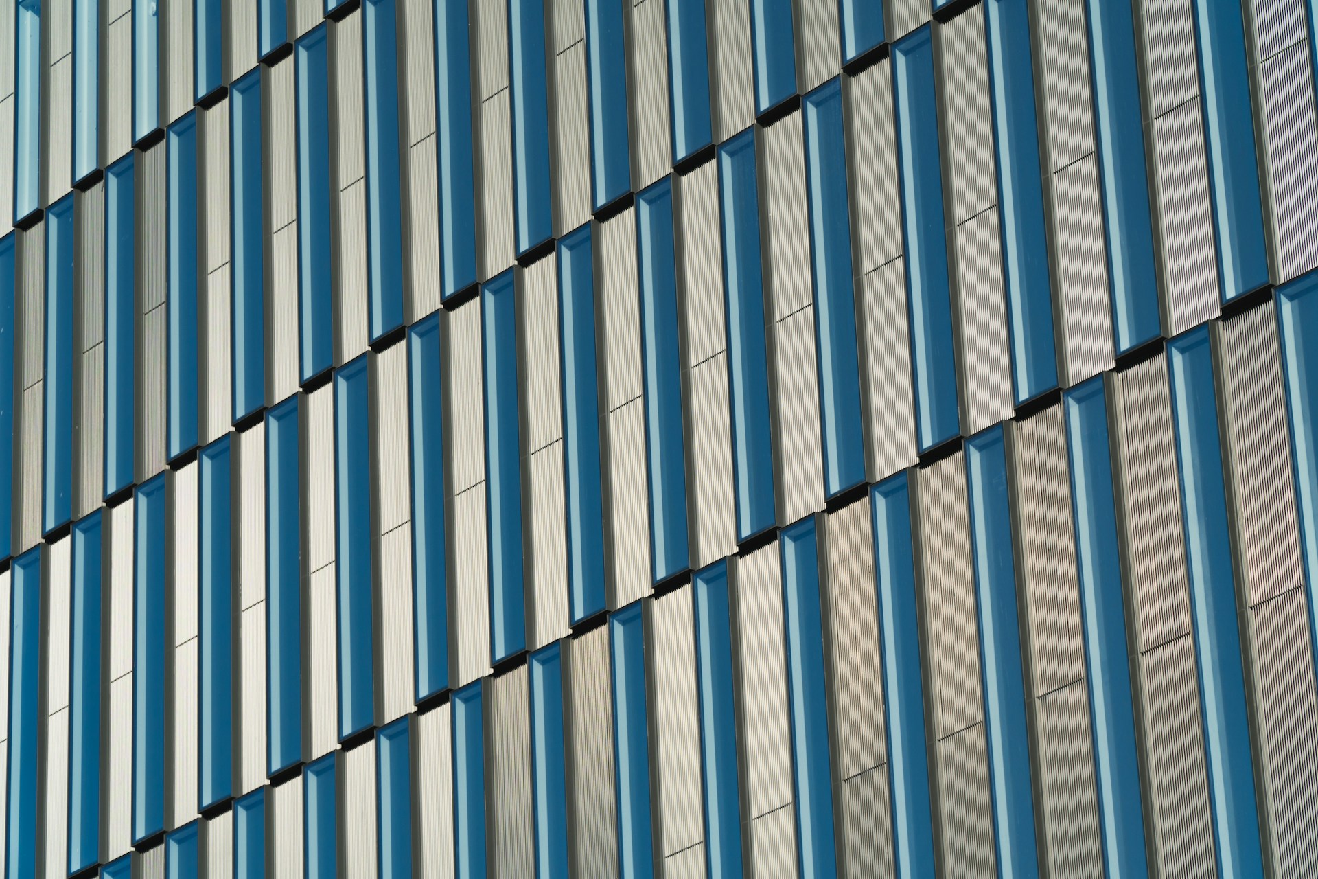 blue glass building