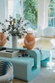 coffee table with basket beside sofa