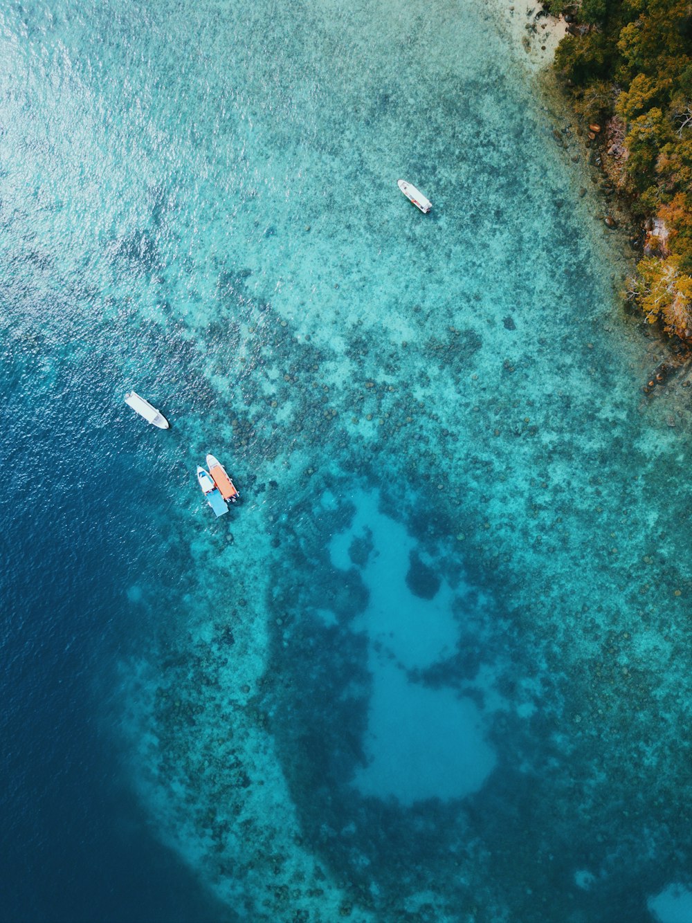 aerial photo of body of water