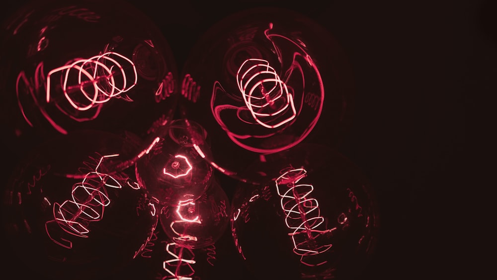 selective color photography of red lights