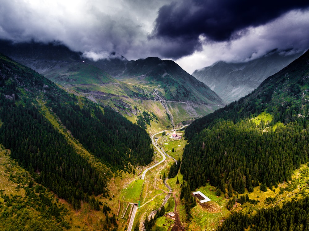 Landschaft aus der Vogelperspektive