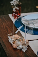 clear glass table decor