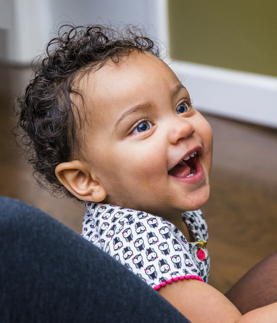 A smiling toddler