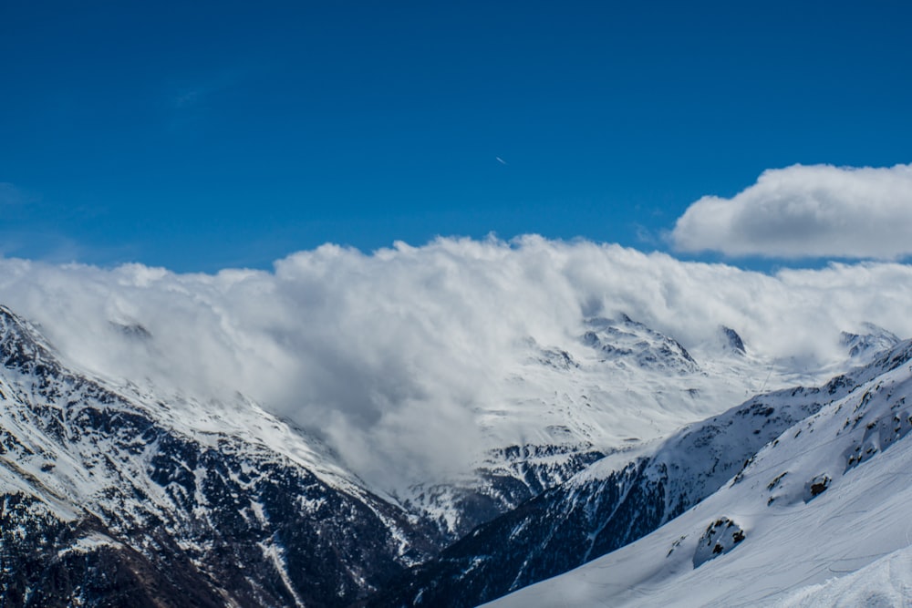 mountain filled with snow