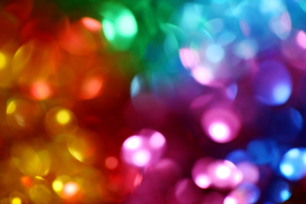 a close up of a bunch of colorful lights