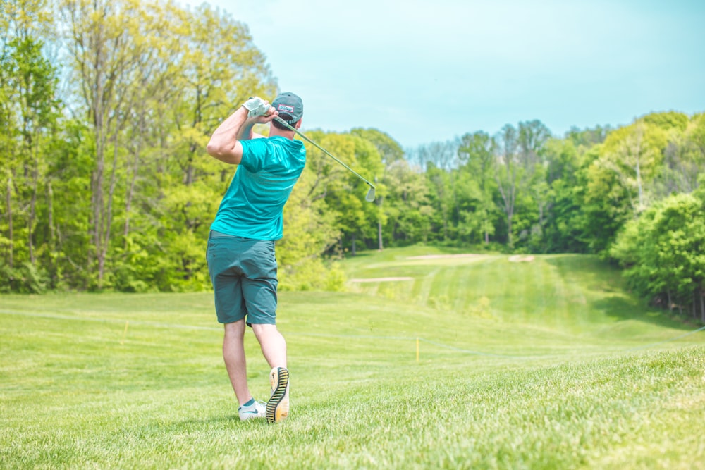 man playing golf