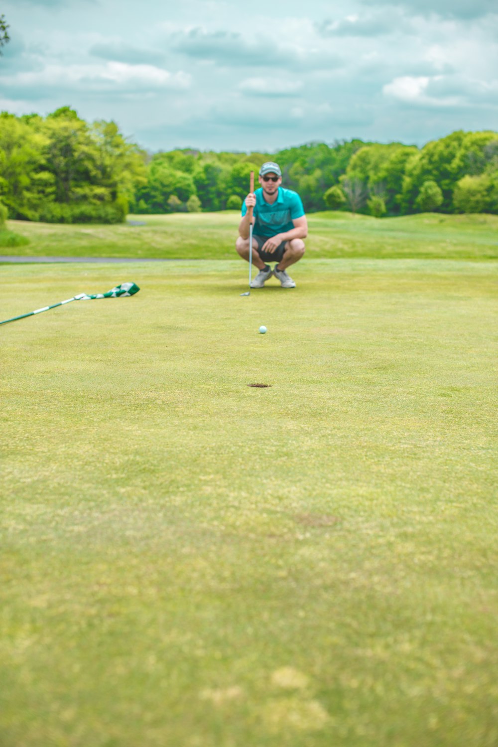 man playing golf