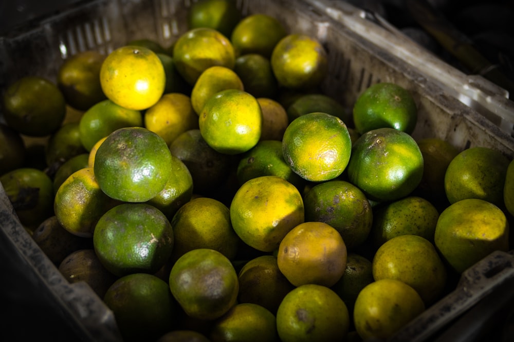 green citrus fruits