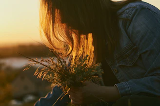 person holding flowers