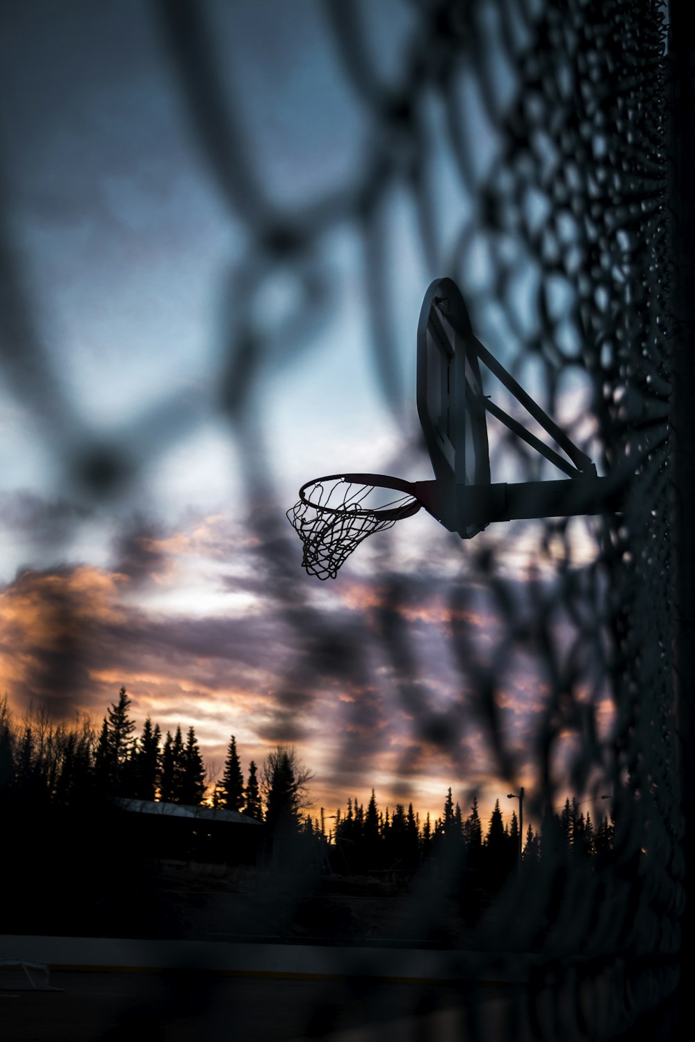 basketball ring on wall