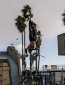 man exercising in an open area