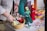 Close-up of handmade artisanal products arranged on a wooden table.