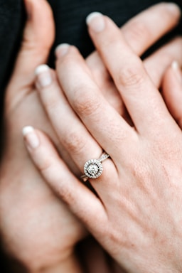 the ring,how to photograph person wearing silver-colored ring