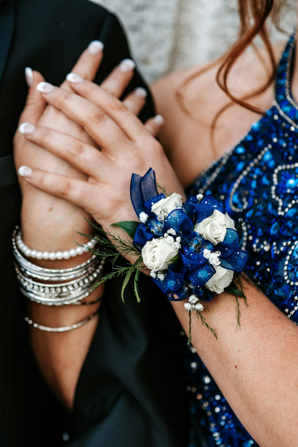 blue and white flowers