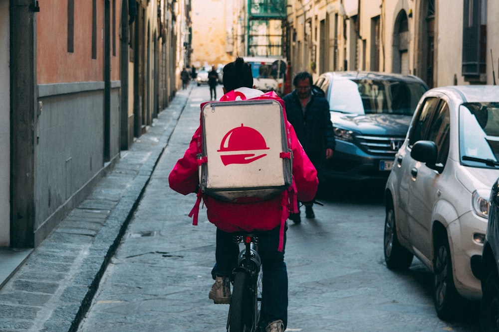 A Delivery Driver on a Bike