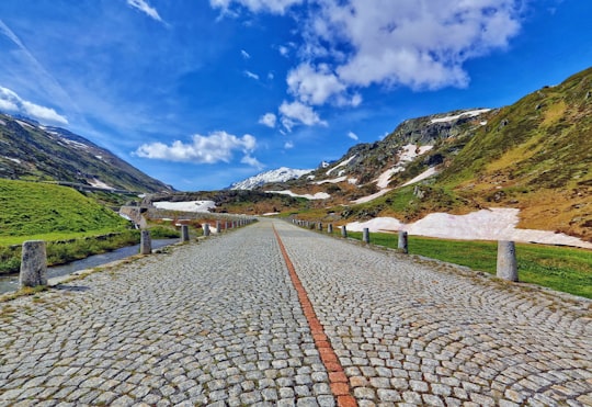 gray concrete road in Gotthard Pass Switzerland