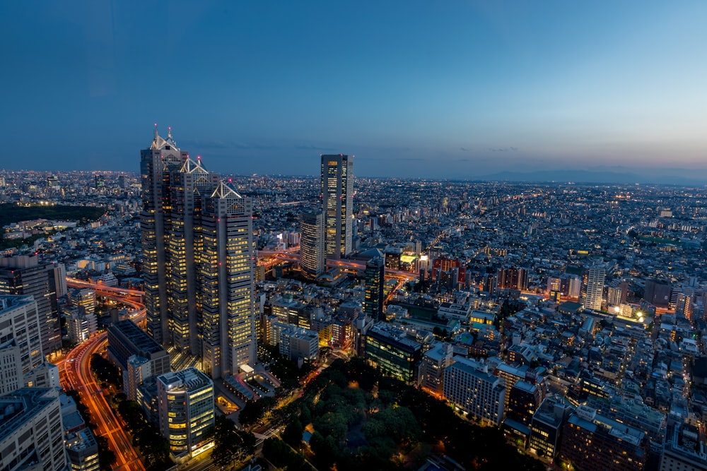 bird's eye view of cityscape