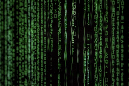 Lines of code on a screen