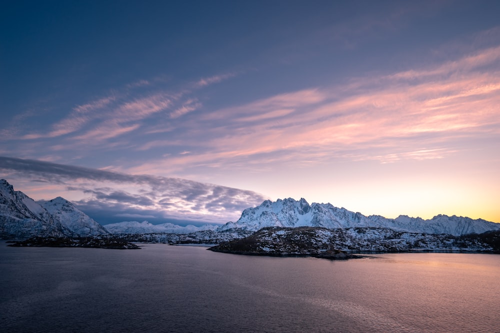 landscape photography of snow coated mountains