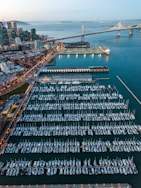 bird's eye view of pier