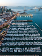 bird's eye view of pier