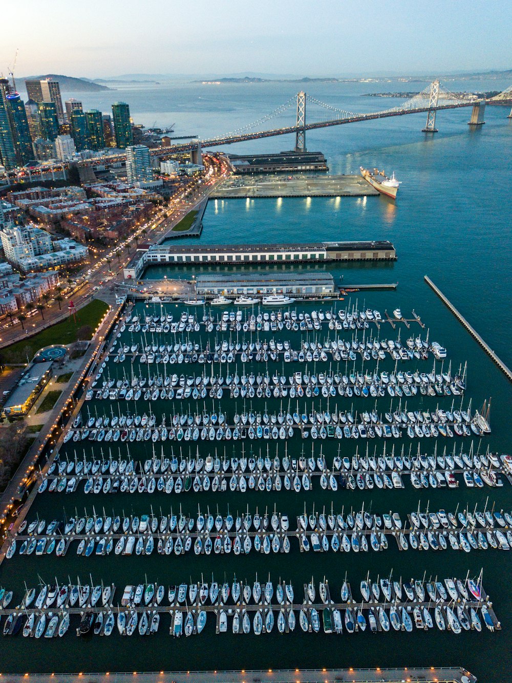 bird's eye view of pier