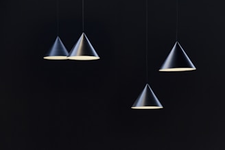 four round stainless steel pendant lamps