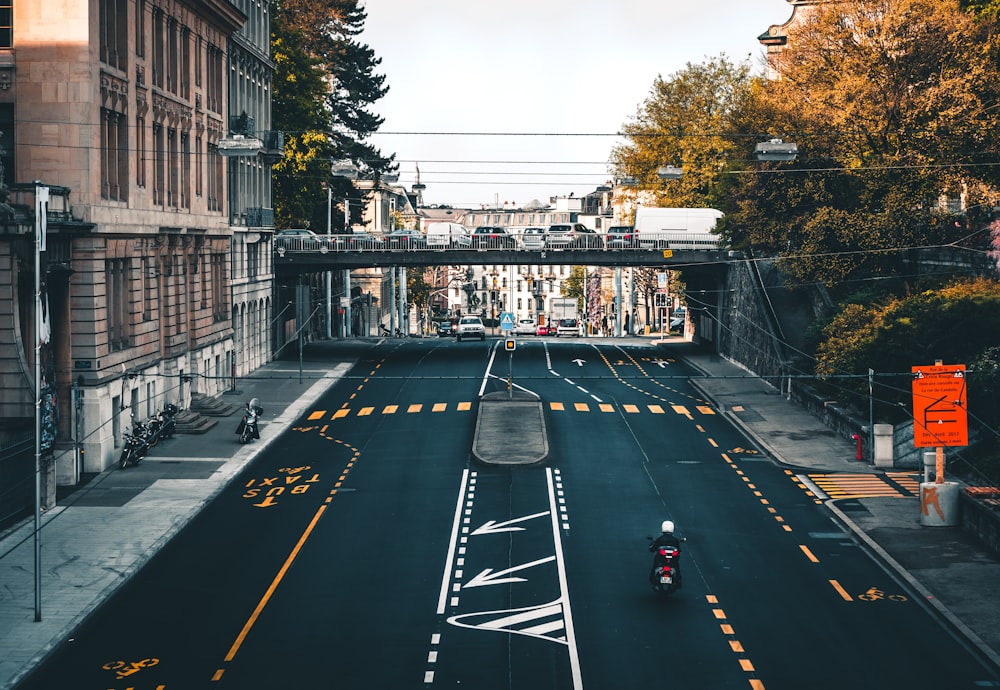 aerial view of road and bridge during daytime