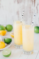 two clear glass cups