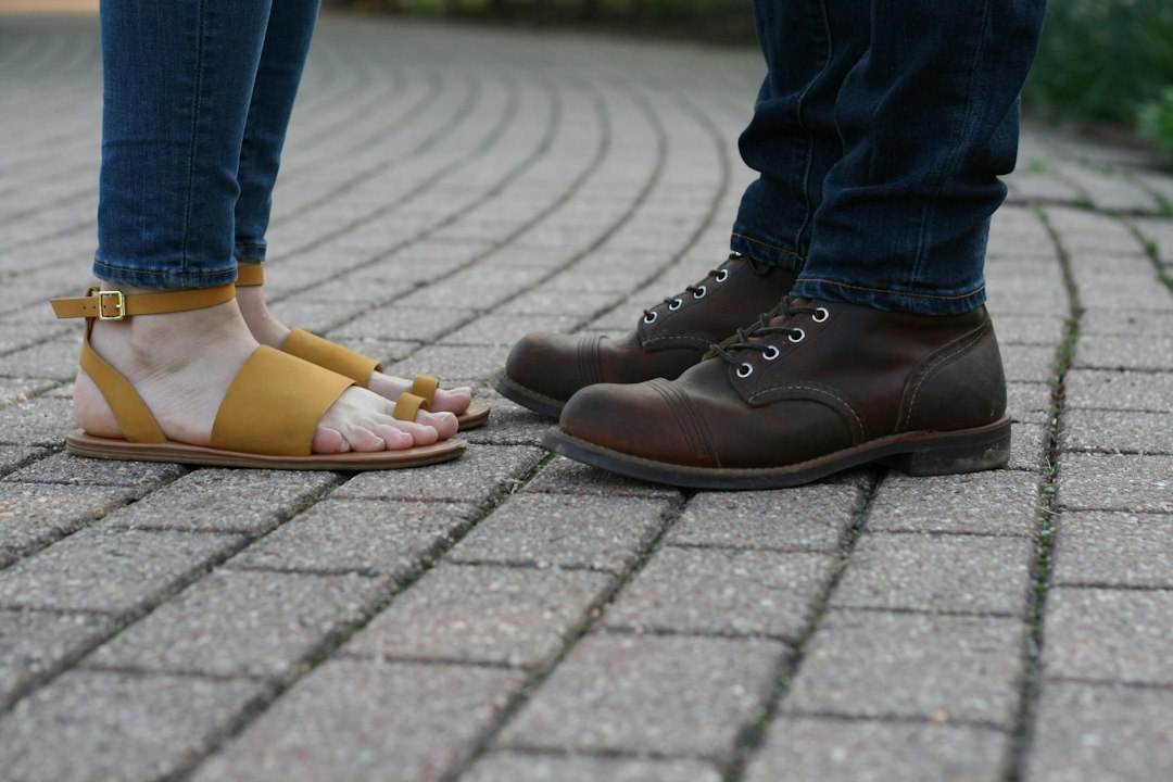leather sandal closeup
