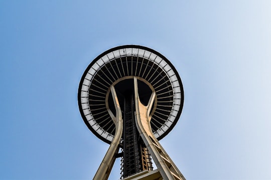 low angle photography of Space Needle, Seattle in Space Needle United States