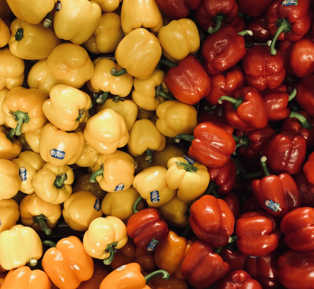 yellow and red bell peppers