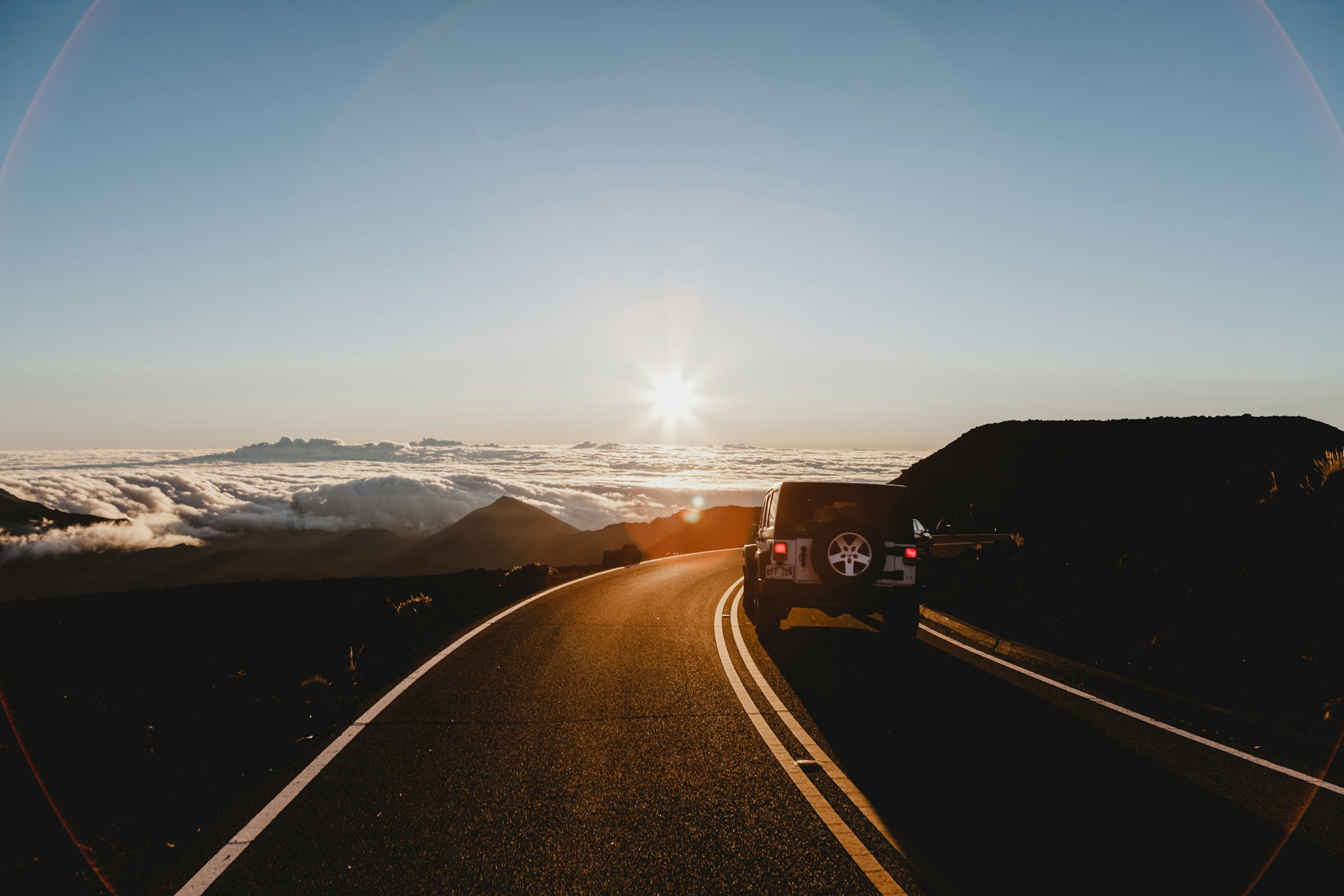 SUV passing road
