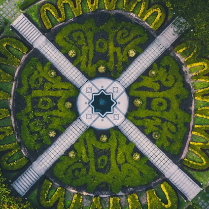 A well-laid out plotting scheme with marked plots and green spaces in Ahmedabad.