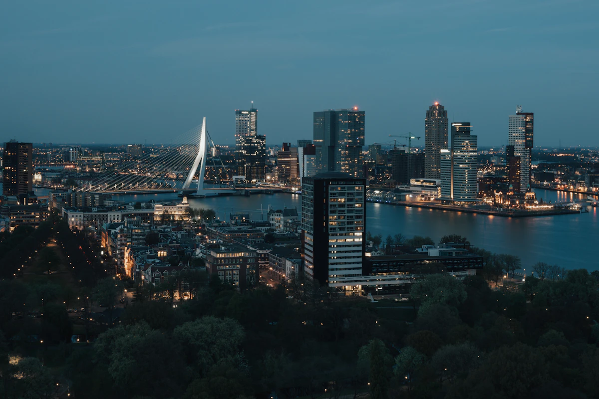 Rotterdam modern skyline