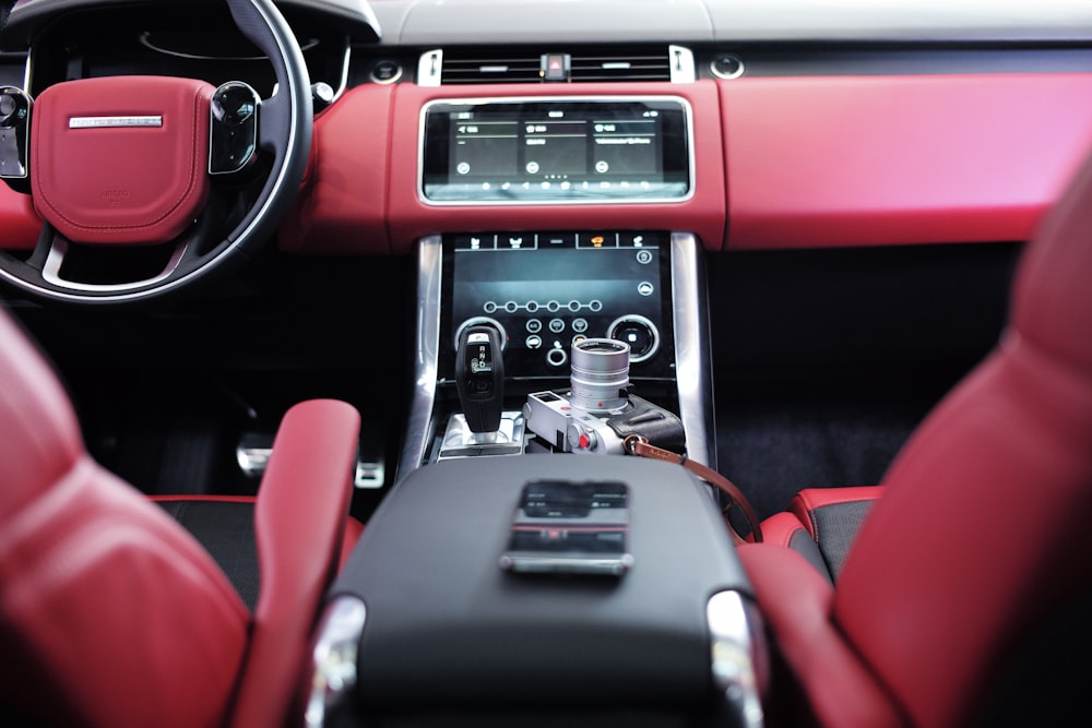 Red And Black Vehicle Interior Photo Free Car Image On