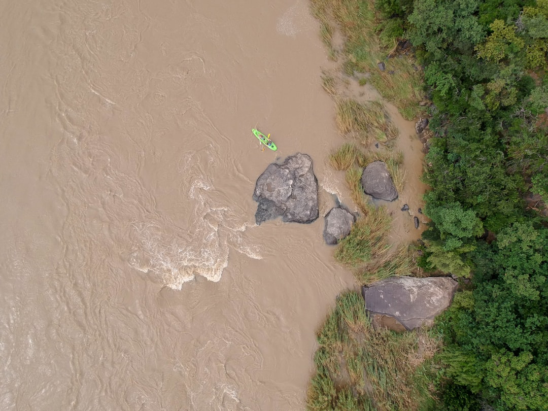 We got married at Zingela, on the banks of the Tugela river in KwaZulu-Natal in South Africa 15 years ago, and revisited it with friends and kids recently. While playing around with the drone I spotted these kayakers and followed them for a while (all part of our party).