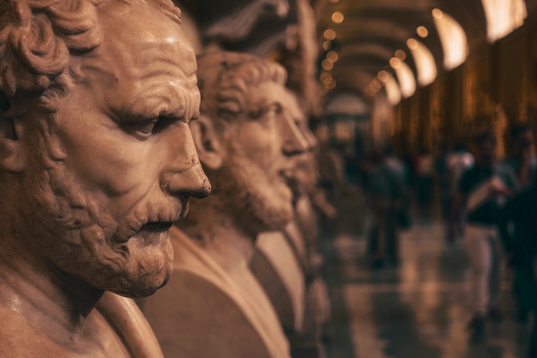Busts in a hallway