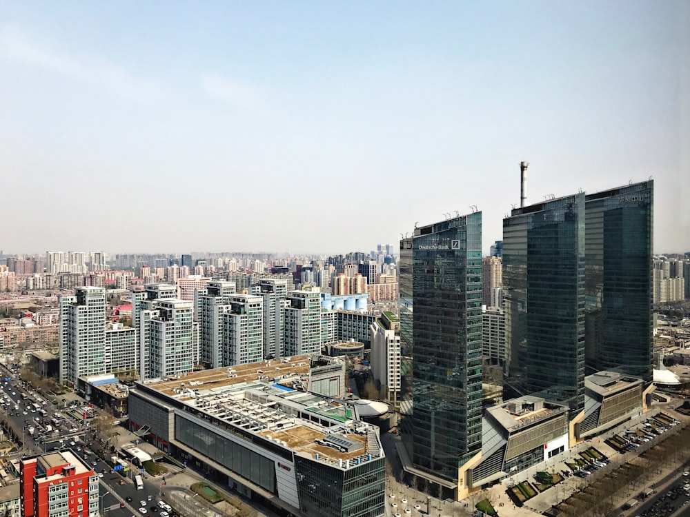 aerial views of concrete building