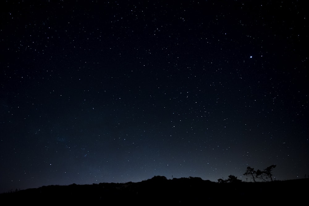 landscape photography of starry skies