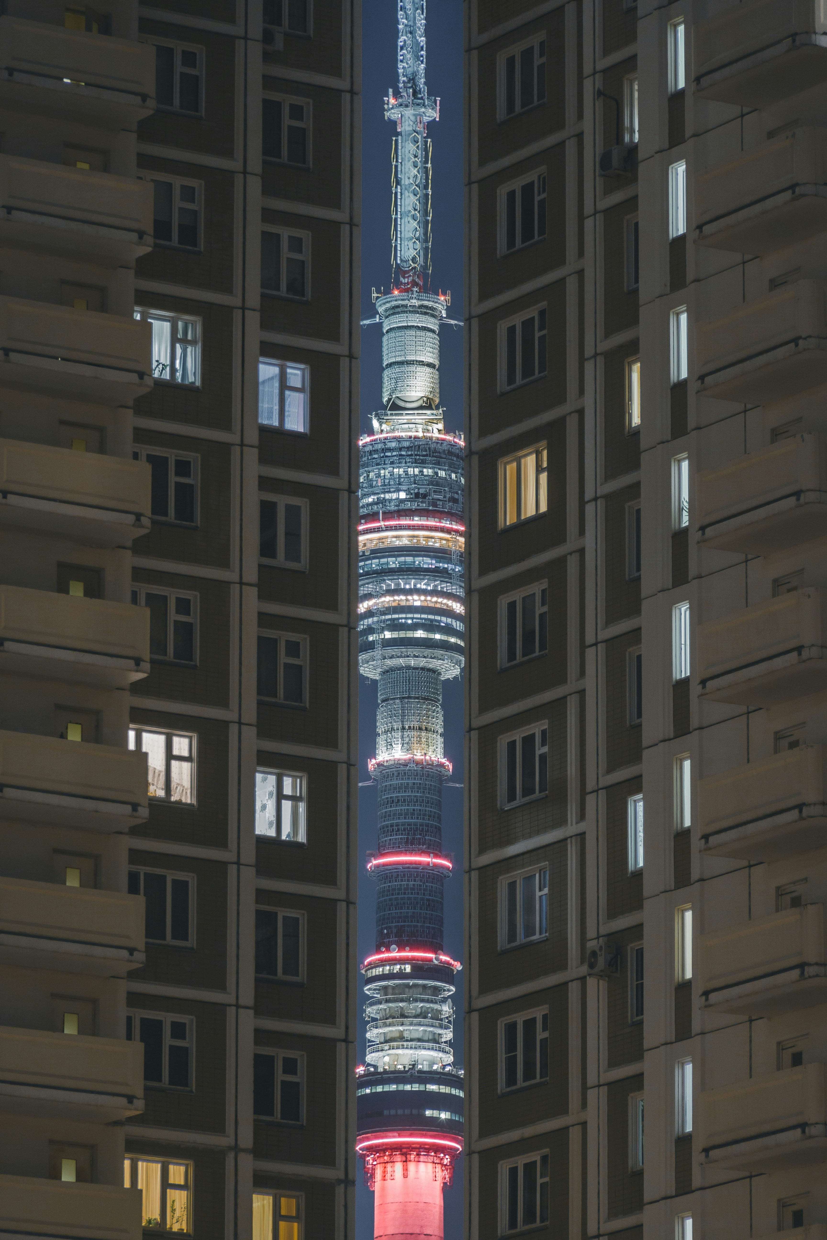 great photo recipe,how to photograph ostankino tower, moscow; gray and white painted building