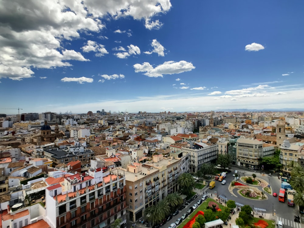 aerial photography of high rise buildings