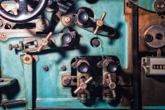 holding equipment on green platform