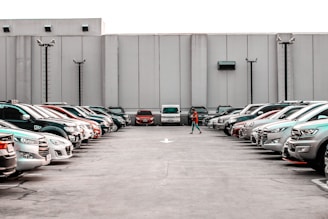 middle of the parknig lot