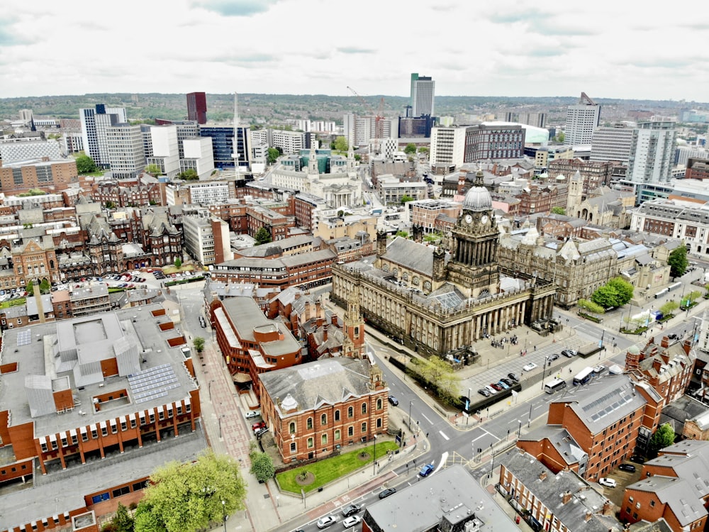 aerial photography of town