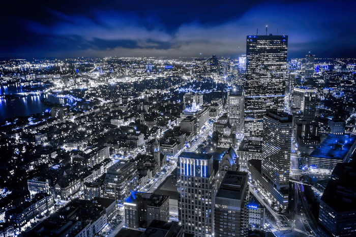 Financial district skyline